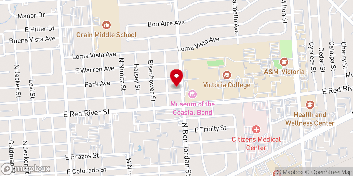 Map showing location of BSM Victoria