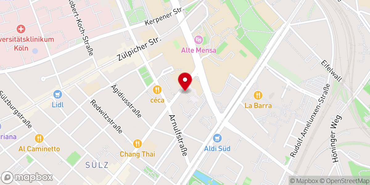 Map showing location of Katholische Hochschulgemeinde Köln