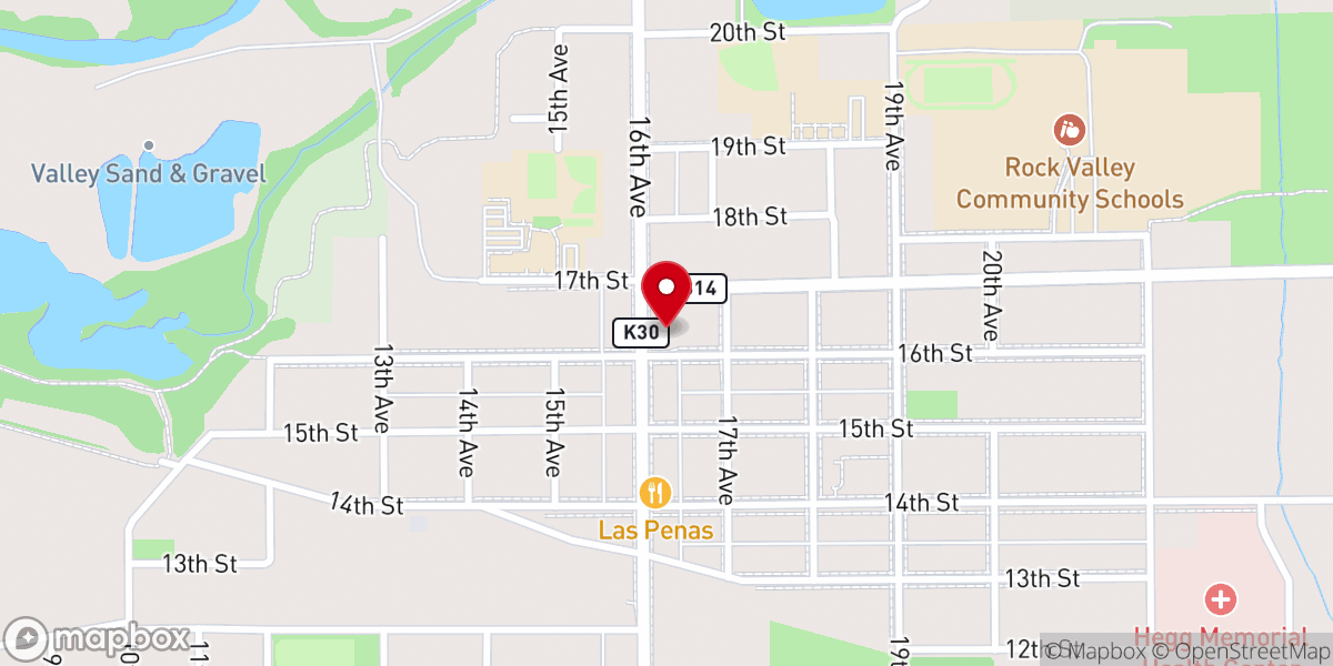 Map showing location of Netherlands Reformed Church