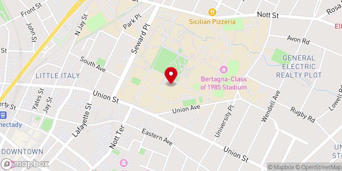 Map showing location of Memorial Chapel