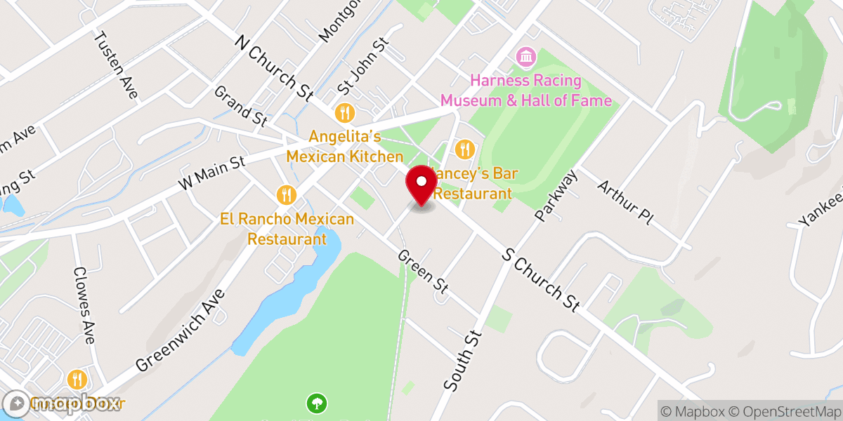 Map showing location of St James Episcopal Church