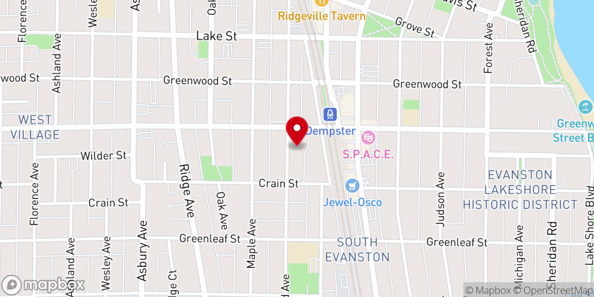 Map showing location of Bethany Baptist Church of Christ