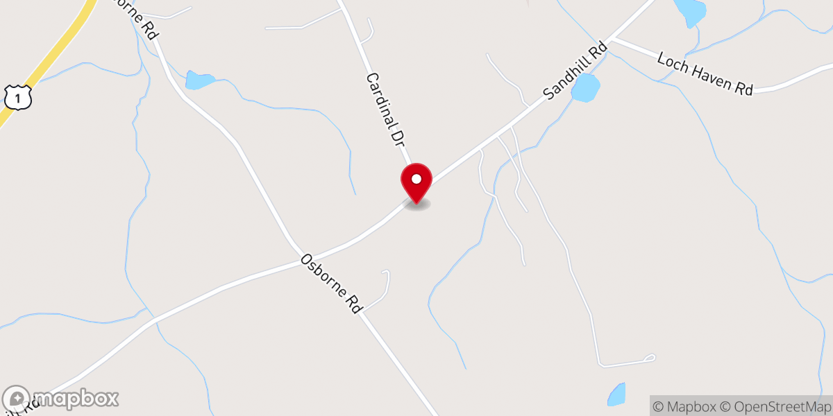 Map showing location of Pleasant Grove Baptist Church
