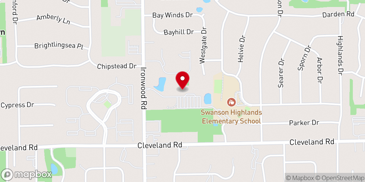 Map showing location of Clay Church