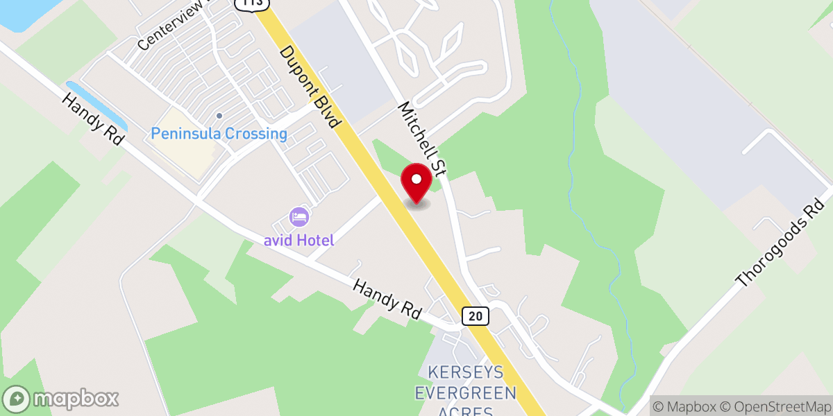 Map showing location of Dickerson Chapel AME Church