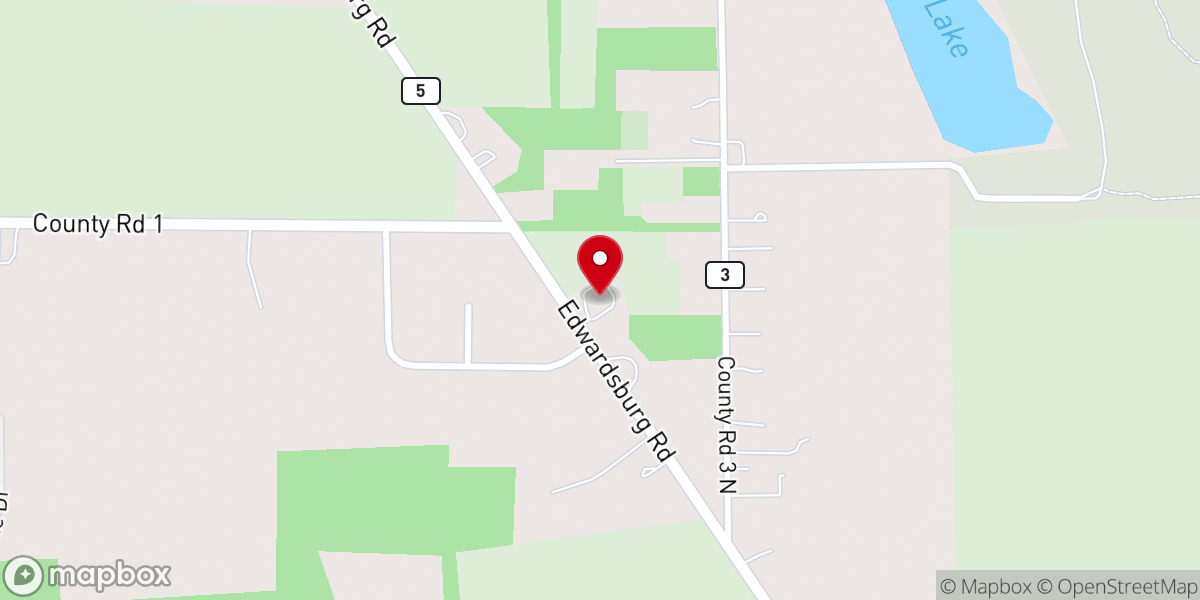 Map showing location of Open Door Christian Fellowship