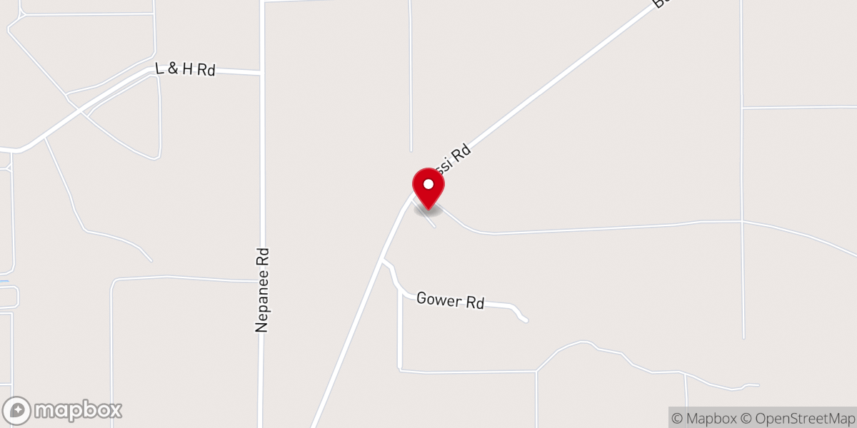 Map showing location of Pleasant Point Church