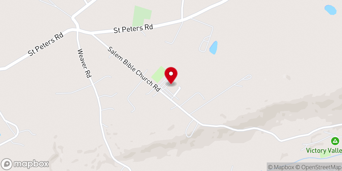 Map showing location of Salem Bible Church