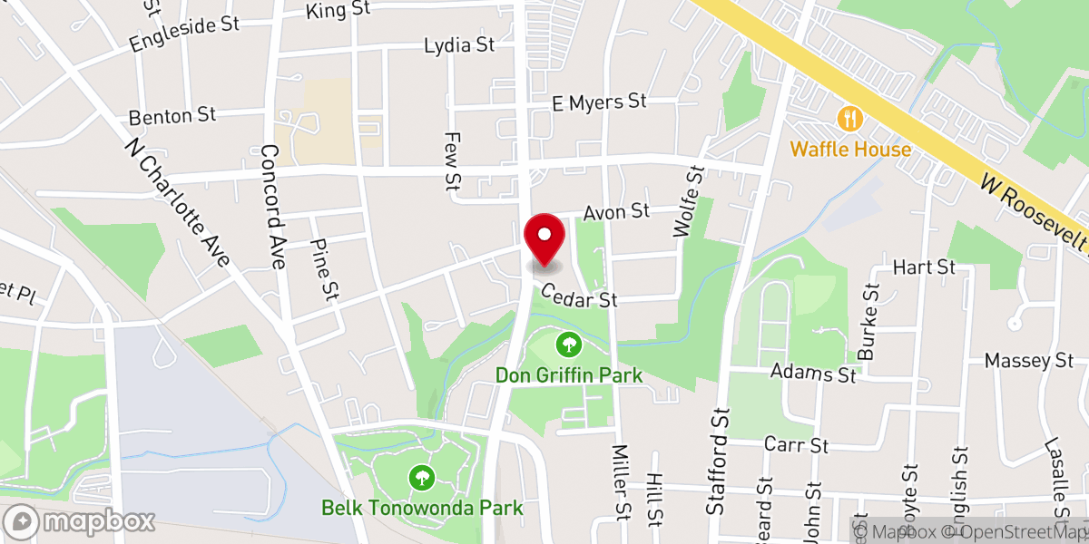 Map showing location of Iglesia Universal