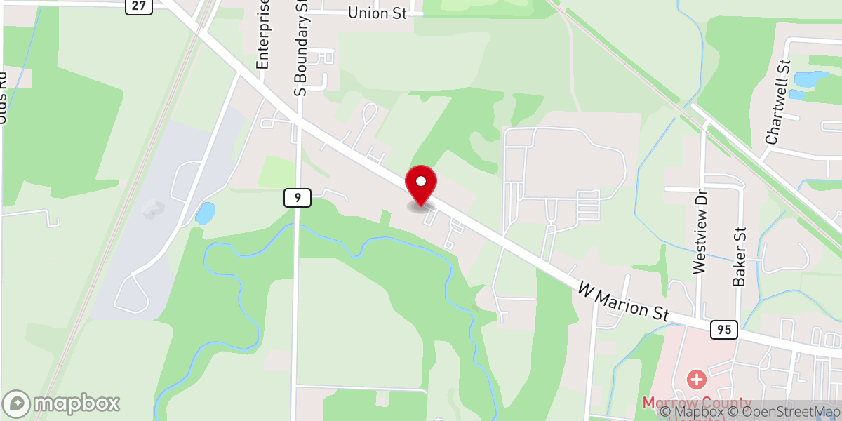 Map showing location of Edison Bible Church