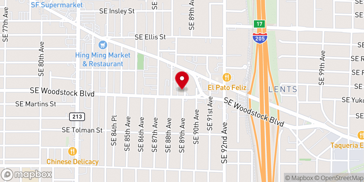 Map showing location of Cascade Church Portland