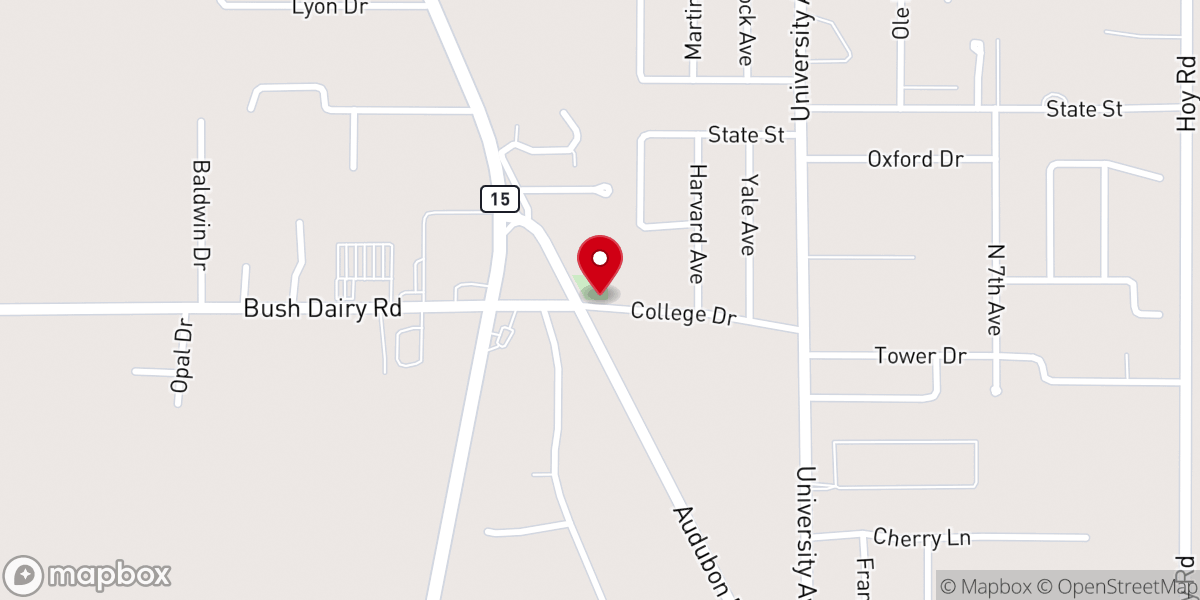 Map showing location of Palestine Primitive Baptist Church