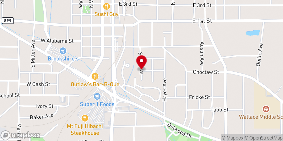 Map showing location of First Church of God In Christ