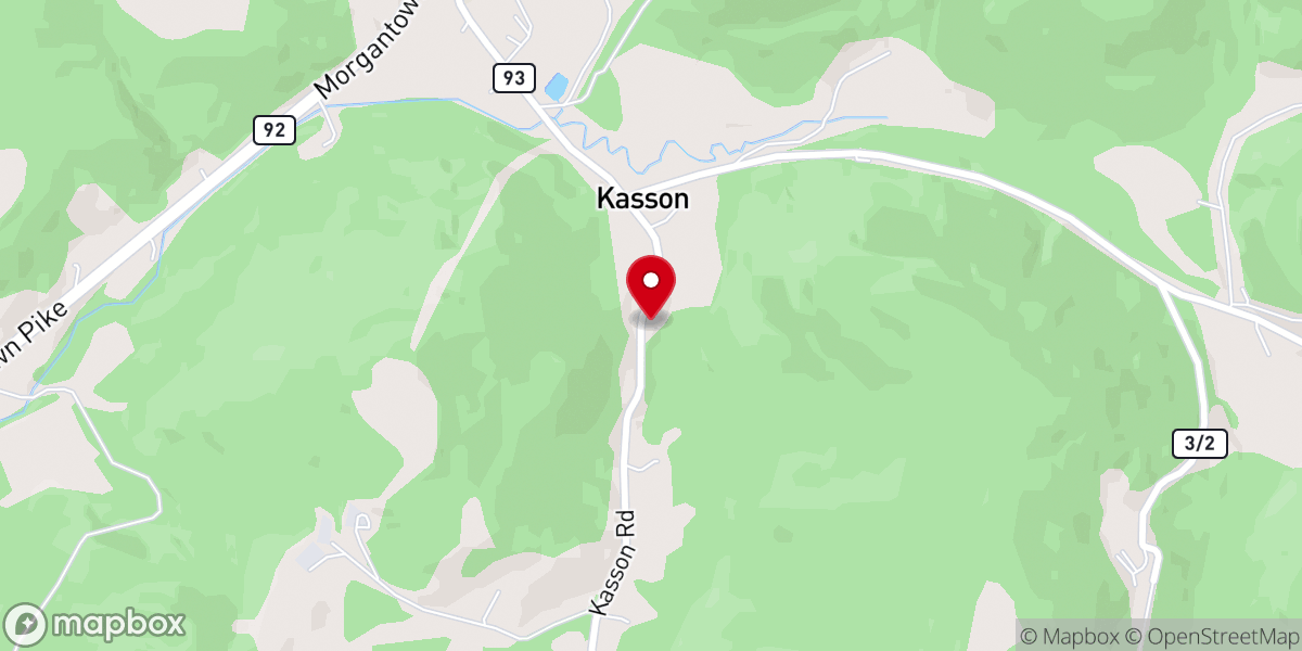 Map showing location of Kasson United Methodist Church