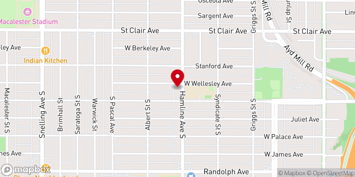 Map showing location of Calvary Evangelical Lutheran (AALC)