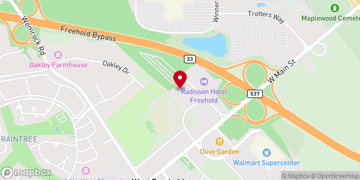 Map showing location of Chinese American Bible Church