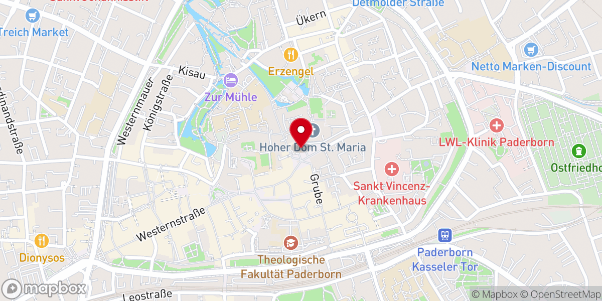 Map showing location of Diözesanmuseum Paderborn