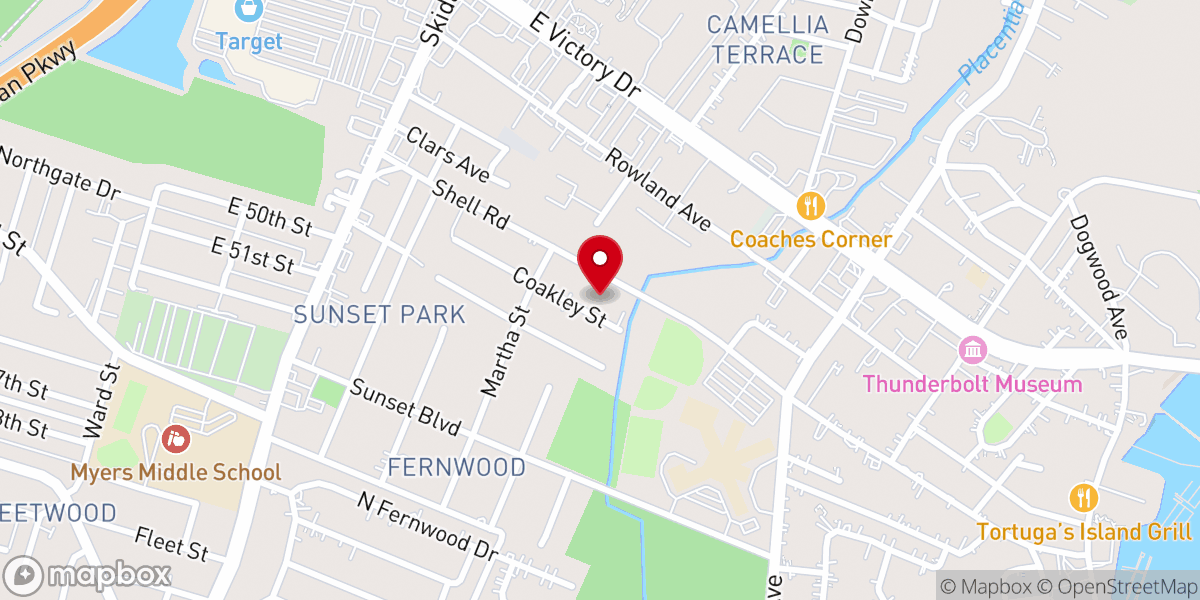 Map showing location of Litway Baptist Church
