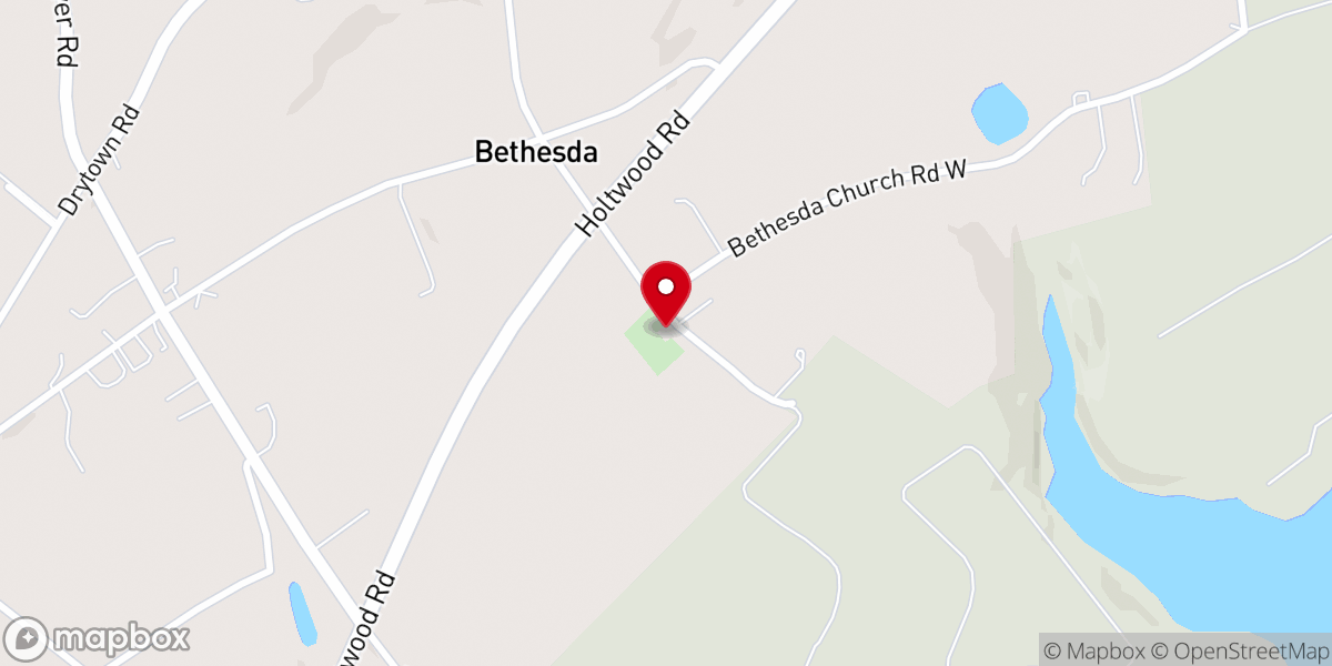 Map showing location of Bethesda United Methodist