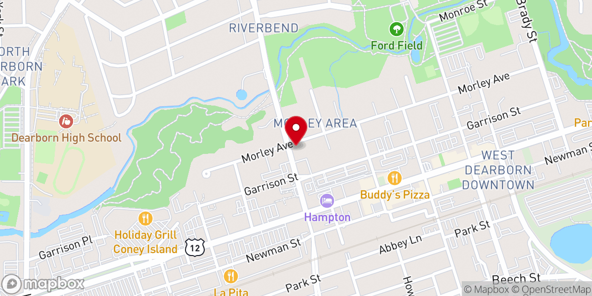 Map showing location of St. Mary Romanian Catholic Church