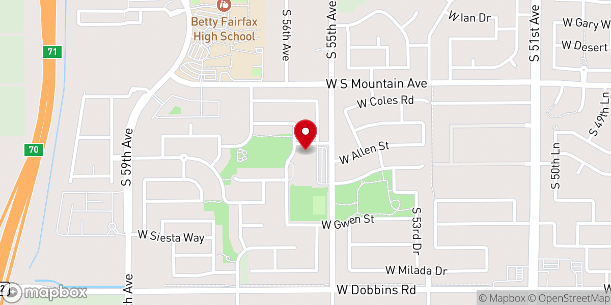 Map showing location of Faith Works Church