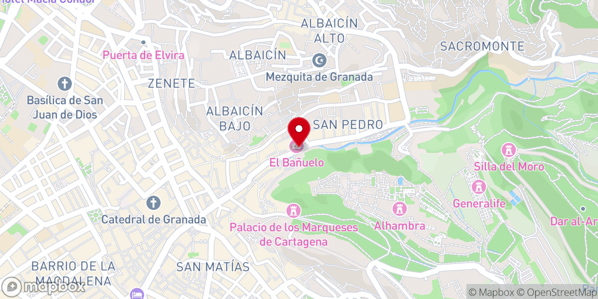 Map showing location of El Bañuelo / Baños del Nogal
