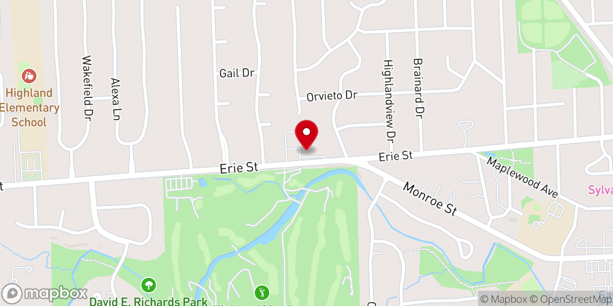 Map showing location of Sylvania United Church-Christ