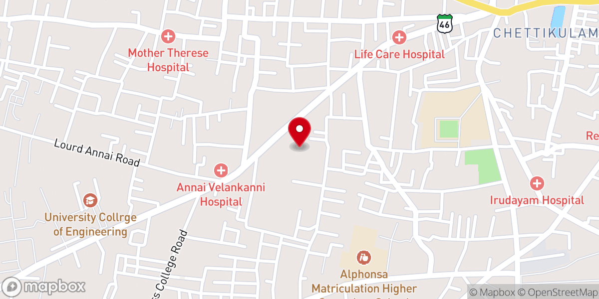 Map showing location of Our Lady of Carmel Church