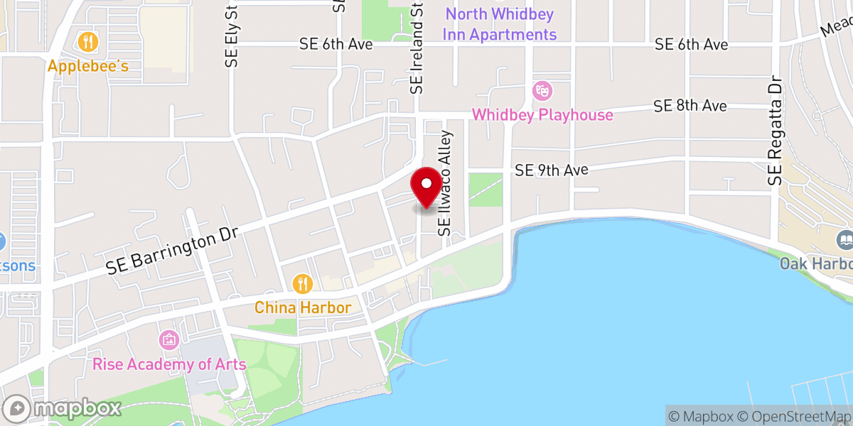 Map showing location of Oak Harbor First United Methodist Church