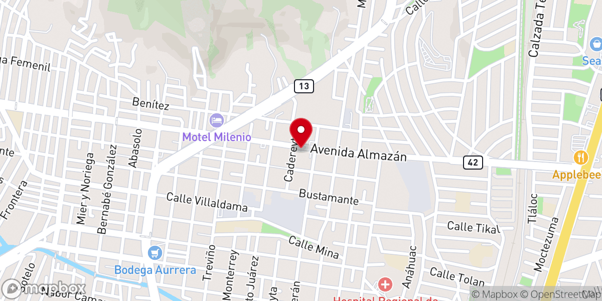 Map showing location of Templo EvangÉLico Pentecostes Dios Es Amor