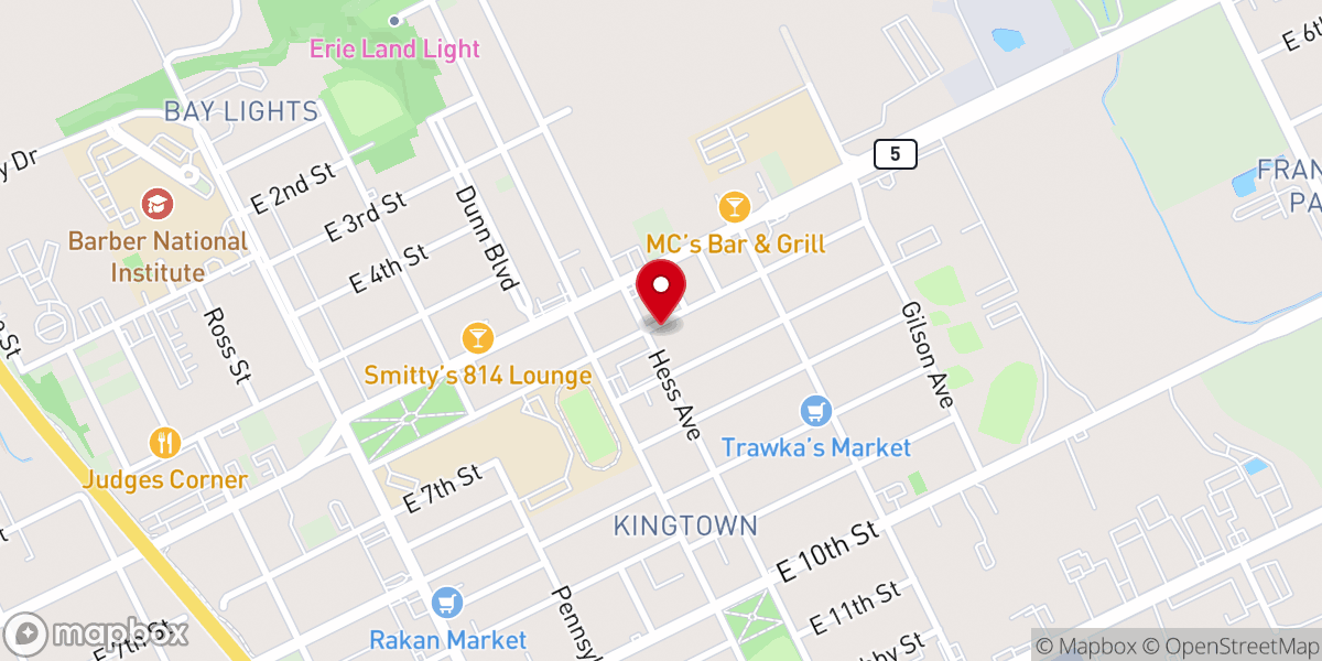 Map showing location of St Casimir Catholic Church