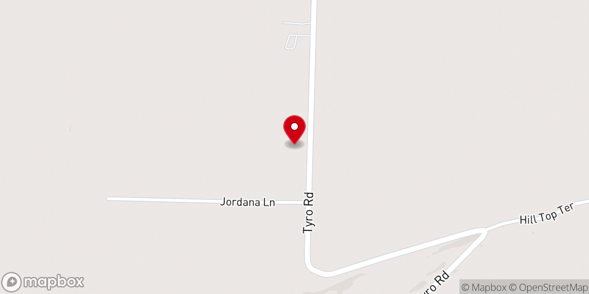 Map showing location of Amity Church
