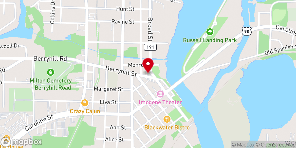 Map showing location of First UMC Milton
