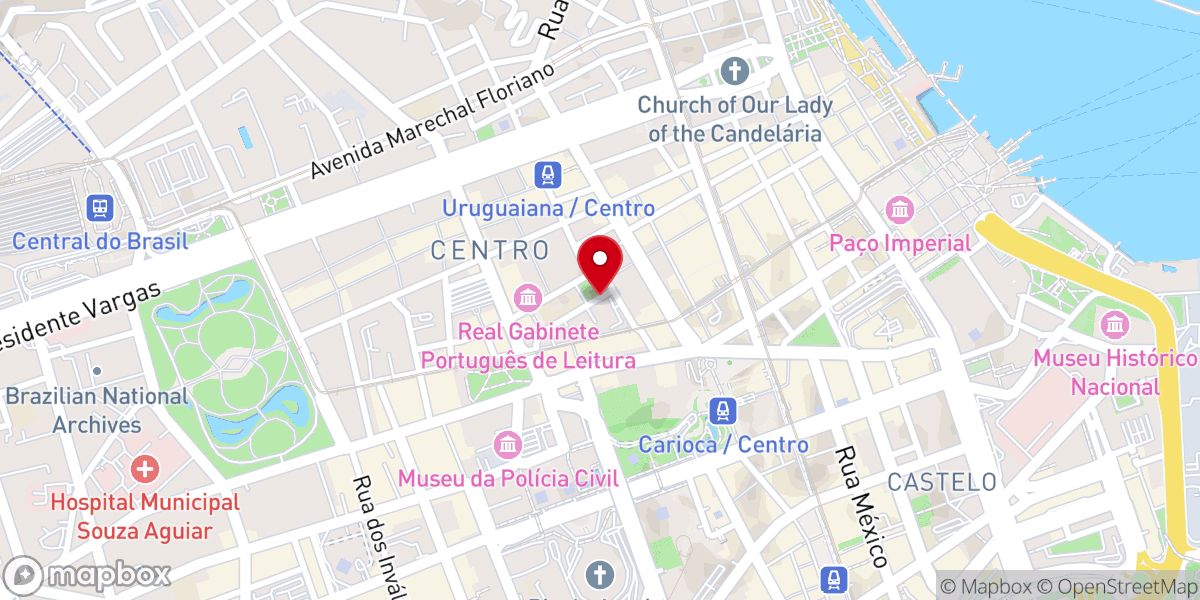 Map showing location of Igreja de São Francisco de Paula