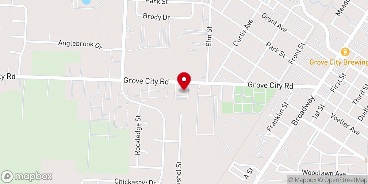 Map showing location of Southwestern Church of Christ