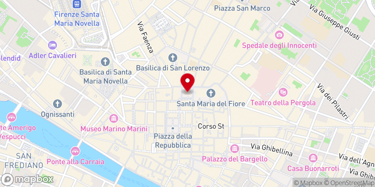 Map showing location of Battistero di San Giovanni