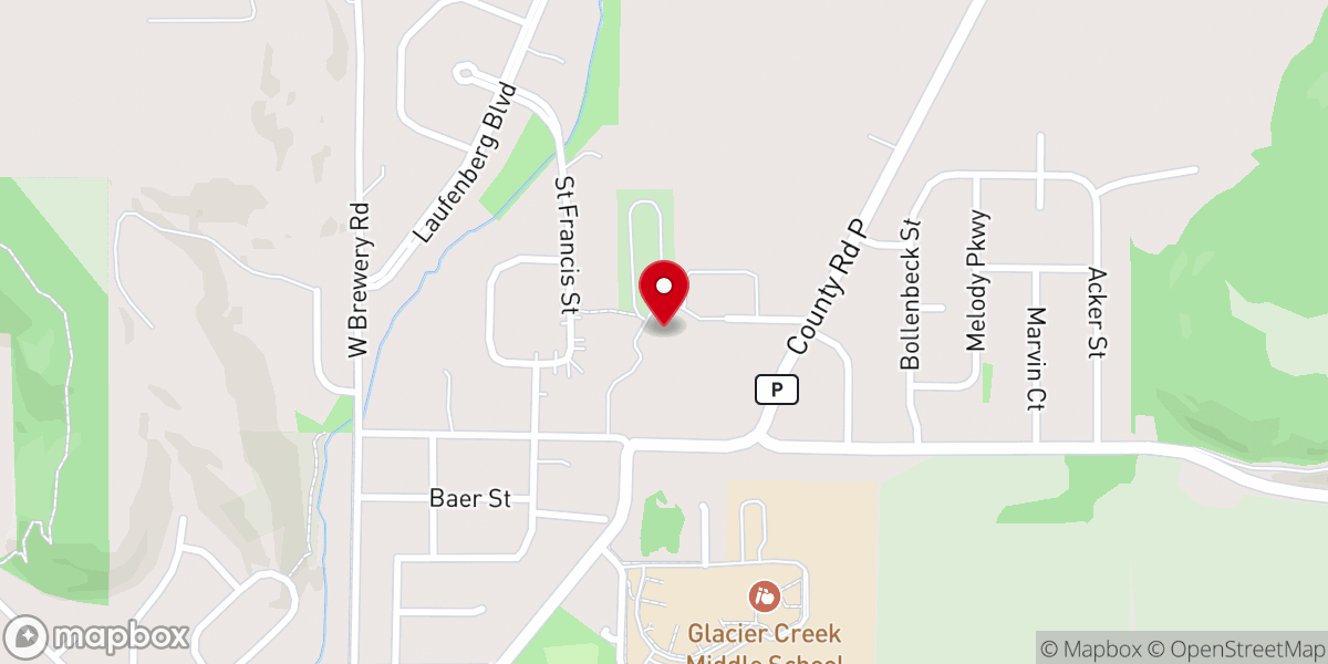 Map showing location of St Francis Xavier Catholic Ministry Center