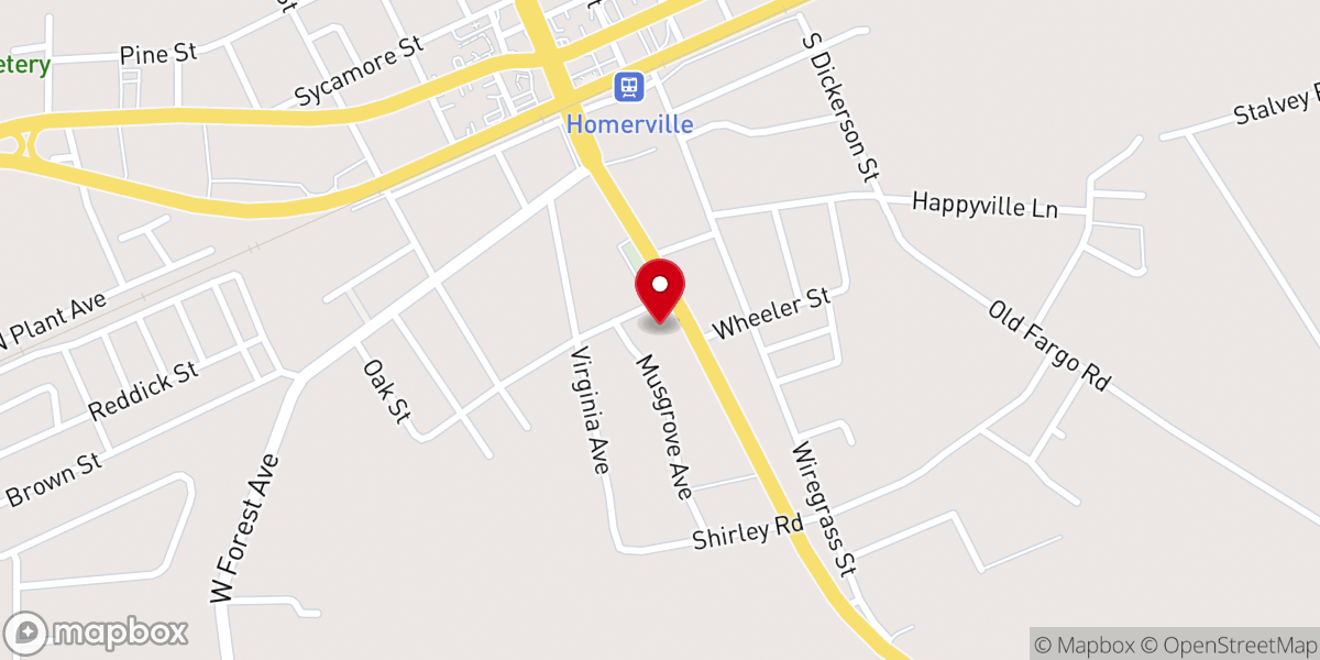 Map showing location of Gibson McDonald Furniture & Mattress