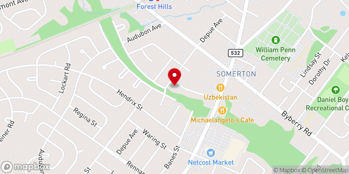 Map showing location of St Andrew's In the Field