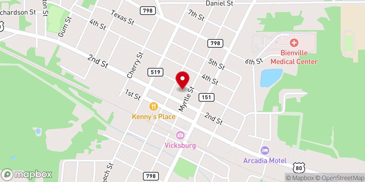 Map showing location of First United Methodist Church