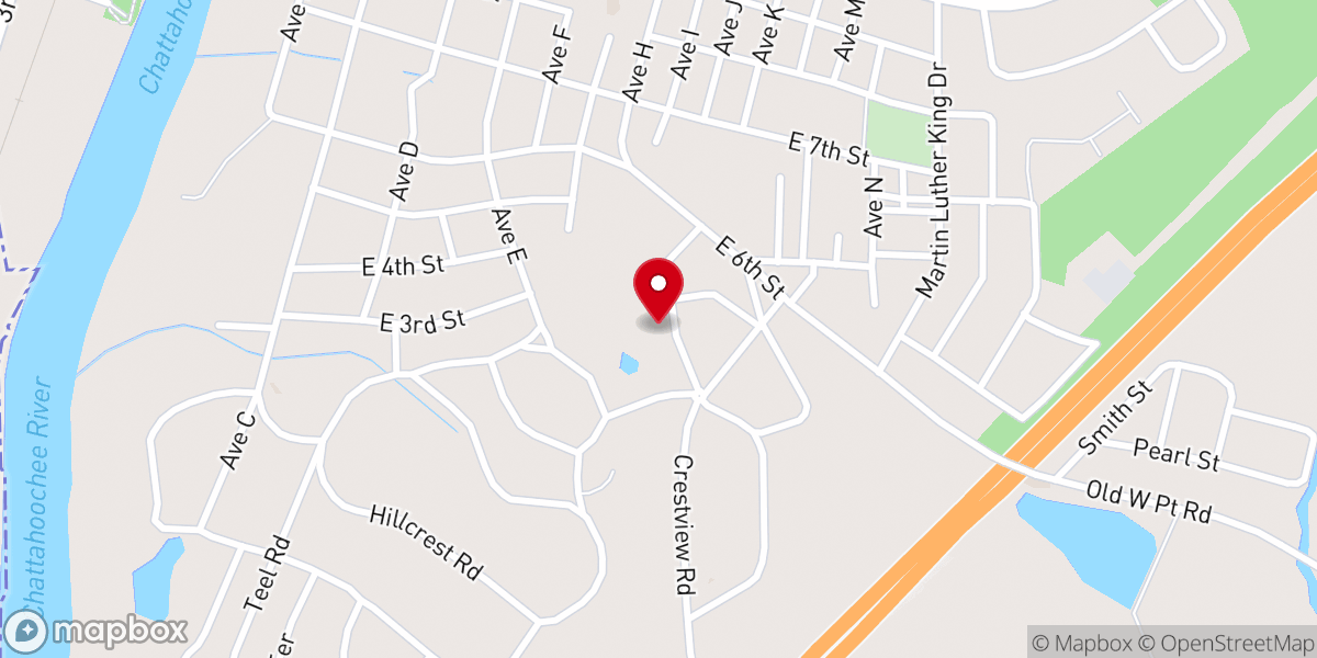 Map showing location of St Andrews Anglican Church