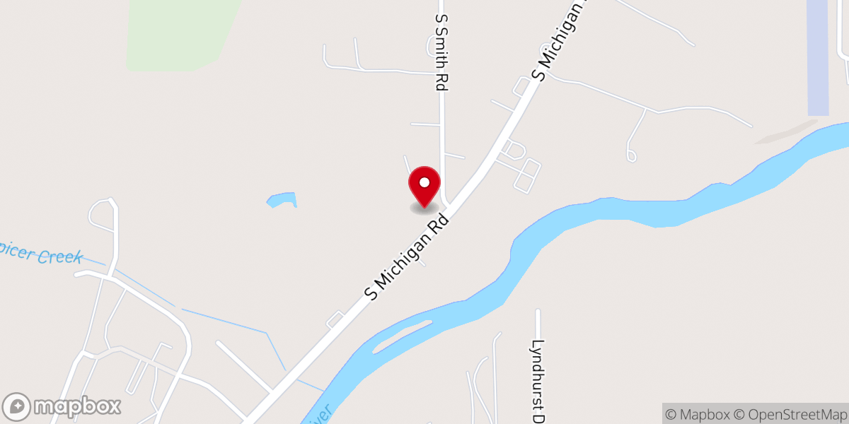 Map showing location of Grace Baptist Church