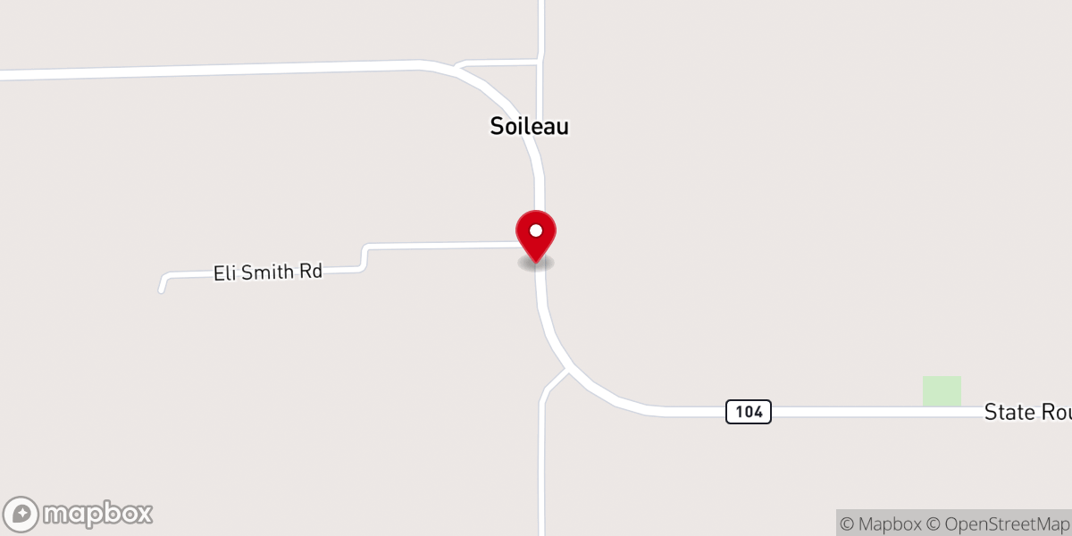 Map showing location of Soileau Community Center