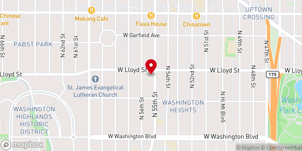 Map showing location of Spirit of Peace Lutheran Church