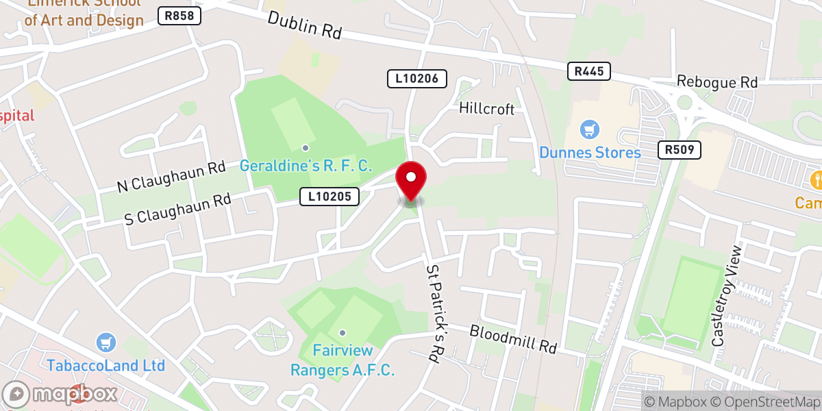 Map showing location of St.Patrick’s Well