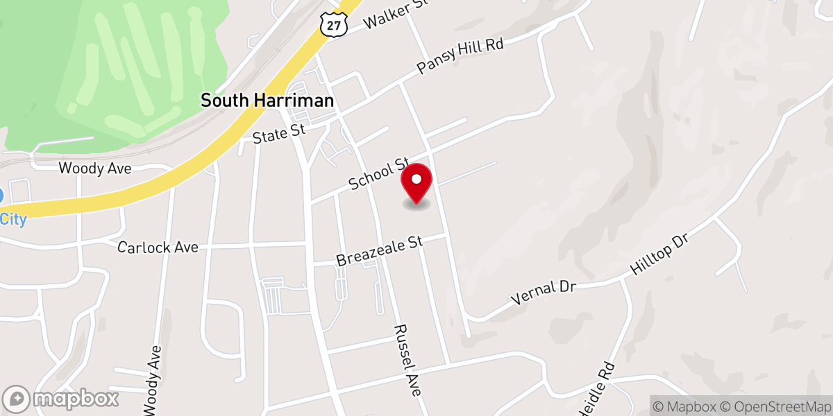 Map showing location of Harriman Church Of God Of Prophecy