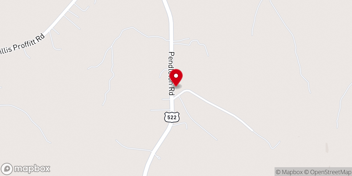Map showing location of Ebenezer Baptist Church
