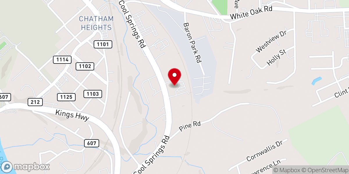 Map showing location of House of Victory Fredericksburg