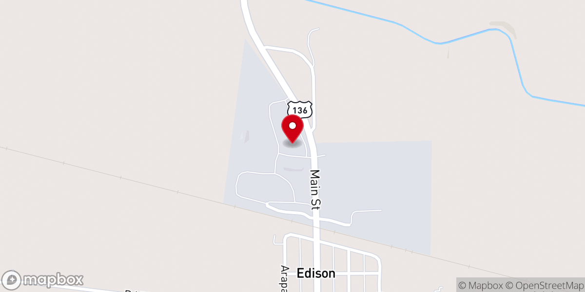 Map showing location of Ag Valley Co-op: Grain Facility