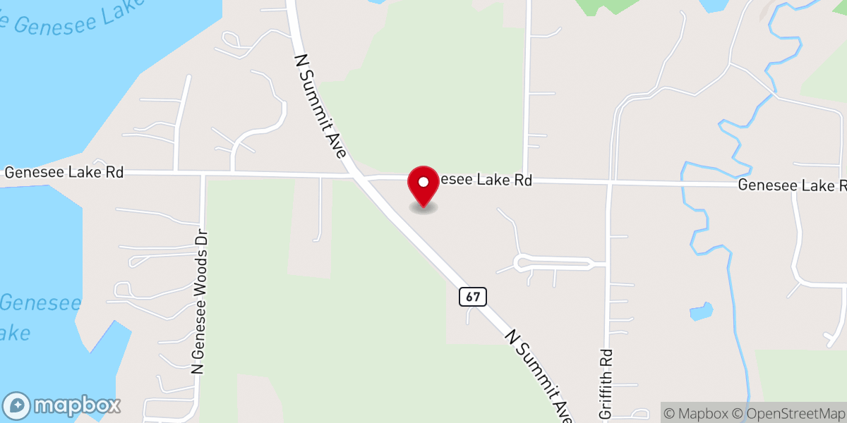Map showing location of Faith Baptist Church